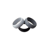 Men's Jewellery: Silicone Rubber Ring Bands 3Pcs - 10