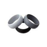 Men's Jewellery: Silicone Rubber Ring Bands 3Pcs - 10