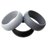 Men's Jewellery: Silicone Rubber Ring Bands 3Pcs - 10