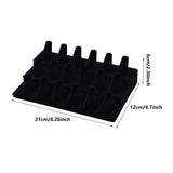 Women's Jewellery: Three Layer Flocking Jewelry Display Stand 18 Finger Ring Organizer Holder