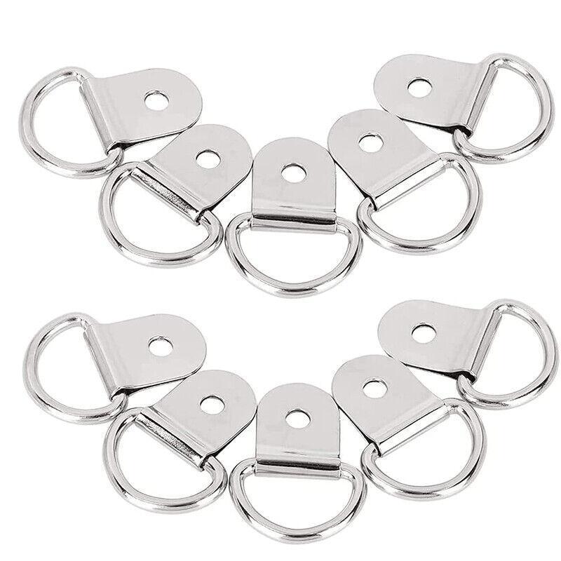 Automotive Parts: 30PCS D-Ring Tie Downs Metal Anchor Point Silver Universal