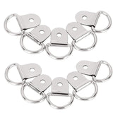 30PCS D-Ring Tie Downs Metal Anchor Point Silver Universal