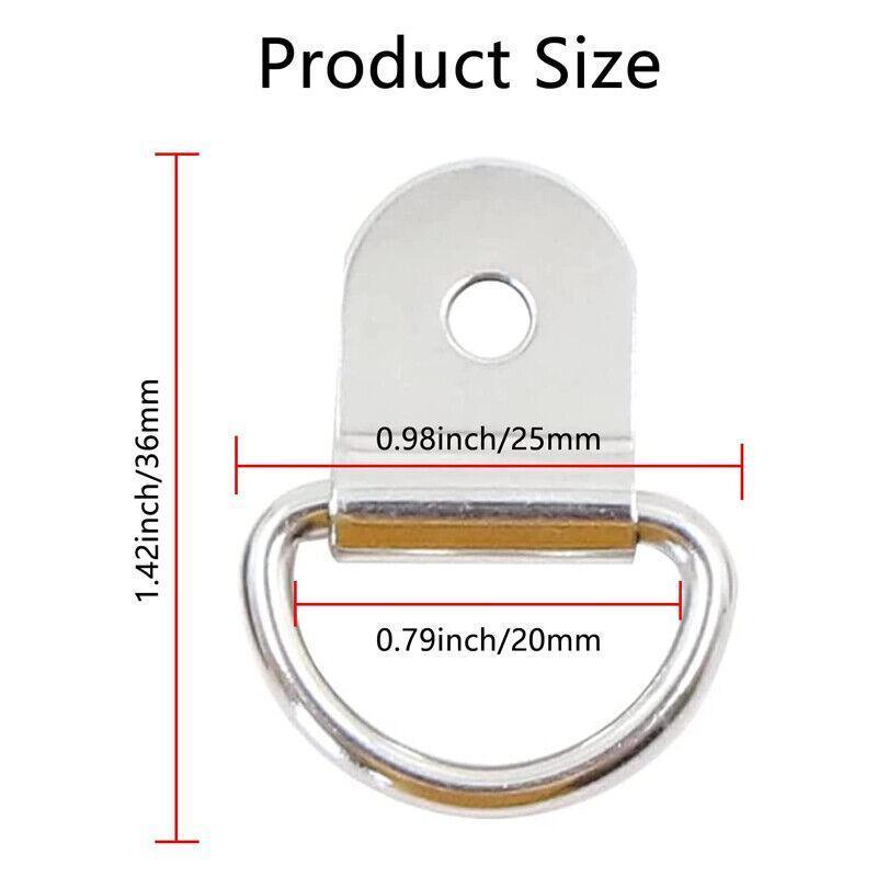 Automotive Parts: 30PCS D-Ring Tie Downs Metal Anchor Point Silver Universal