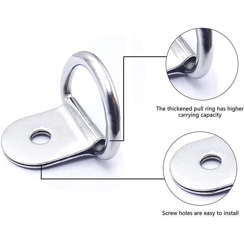Automotive Parts: 30PCS D-Ring Tie Downs Metal Anchor Point Silver Universal