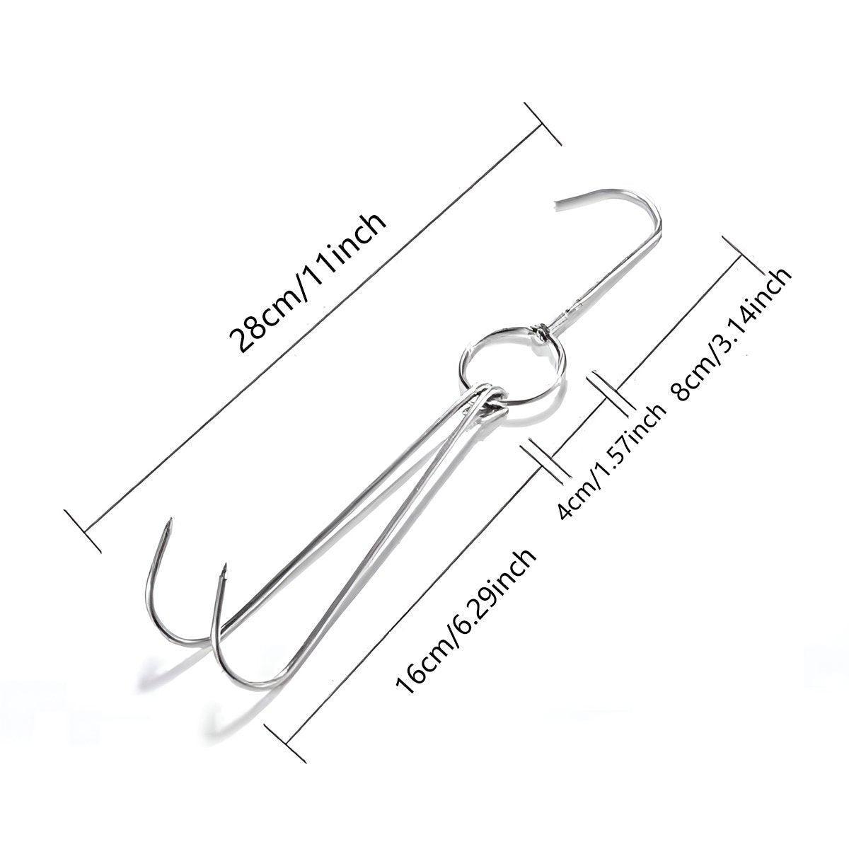 Kitchen Utensils: 10PCS Stainless Steel Roast Duck Hooks Duty Double Hooks for Chicken Meat Goose