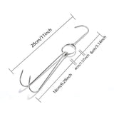 10PCS Stainless Steel Roast Duck Hooks Duty Double Hooks for Chicken Meat Goose