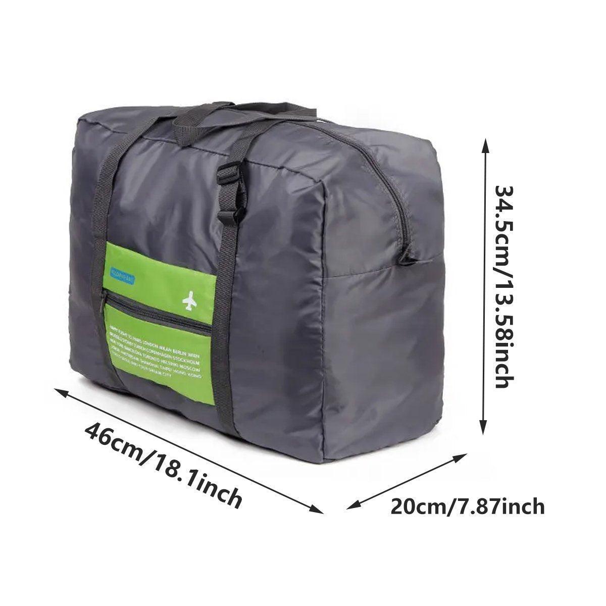 Filing & Organisation: Nylon Waterproof Collapsible Travel Bag Large Suitcase Clothing Organizer - Blue