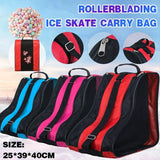 Scooter Accessories: Rollerblading Ice Skate Carry Bag with Adjustable Shoulder Strap for All Ages - Red