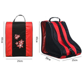 Scooter Accessories: Rollerblading Ice Skate Carry Bag with Adjustable Shoulder Strap for All Ages - Red