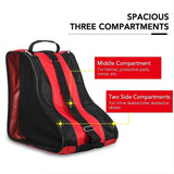 Scooter Accessories: Rollerblading Ice Skate Carry Bag with Adjustable Shoulder Strap for All Ages - Red