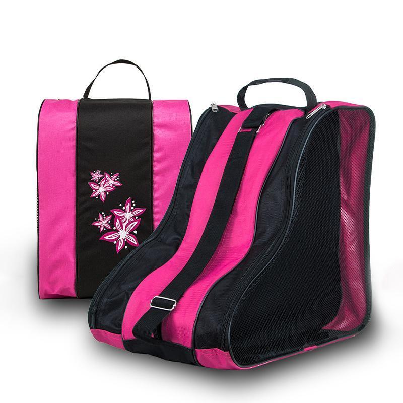 Scooter Accessories: Rollerblading Ice Skate Carry Bag with Adjustable Shoulder Strap for All Ages - Red