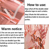 Party Supplies: Rose Gold Birthday Balloon Party Decoration Set with Confetti Latex Foil Curtain