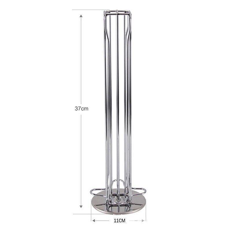Coffee Machines & Accessories: 40 Capsules Rotating Coffee Pod Holder Rack for Nespresso Chrome Countertop Stand