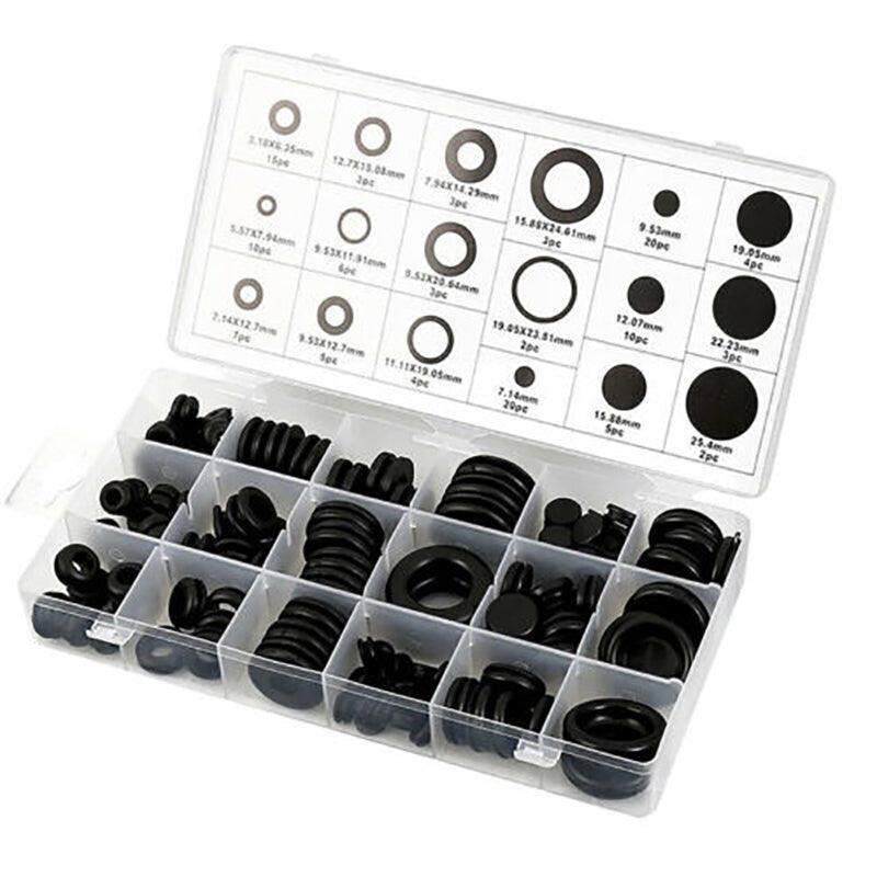 Hardware Hooks: 125Pcs Rubber Grommet Set-Assorted Fastener Kit 18 Popular Sizes