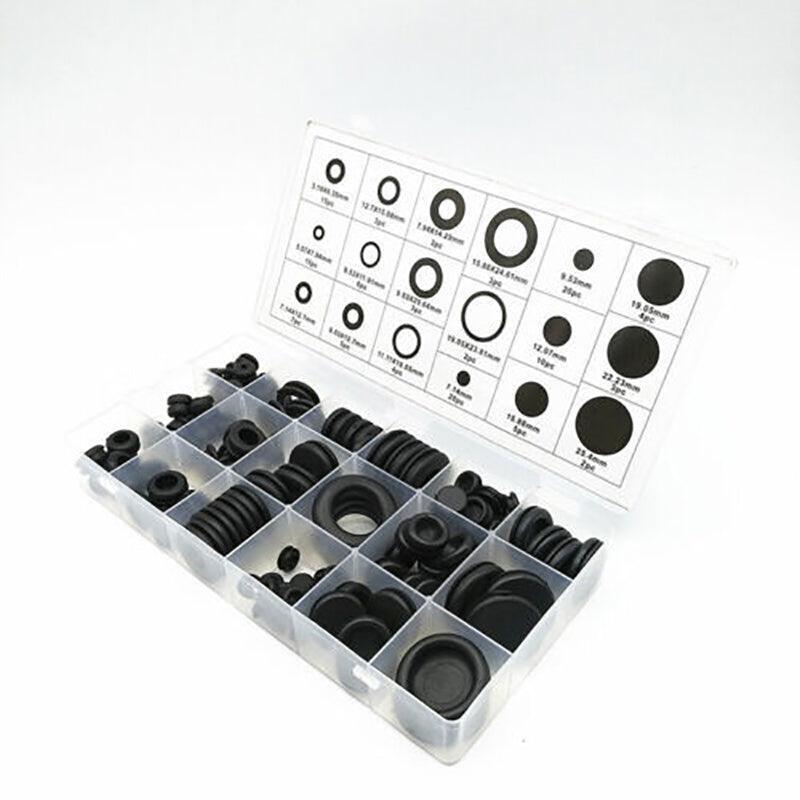 Hardware Hooks: 125Pcs Rubber Grommet Set-Assorted Fastener Kit 18 Popular Sizes
