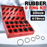 Automotive Repair & Speciality Tools: 419 Pcs Rubber O Ring Kit Metric Grommet Seal Plumbing Garage O-Ring Assortment