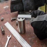 1/2 Pack Double-Sided Stainless Steel Precision Ruler (10cm, 15cm, 20cm) - 20cm *1 PCS