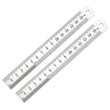 1/2 Pack Double-Sided Stainless Steel Precision Ruler (10cm, 15cm, 20cm) - 20cm *1 PCS