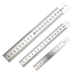 1/2 Pack Double-Sided Stainless Steel Precision Ruler (10cm, 15cm, 20cm) - 20cm *1 PCS
