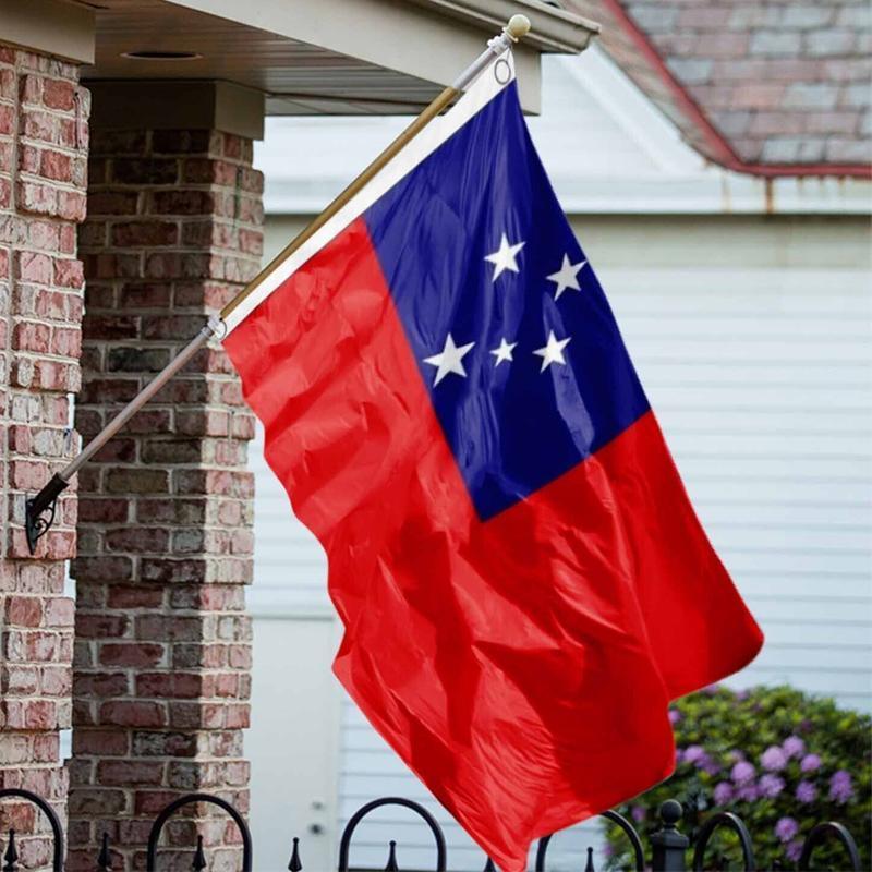 Outdoor Decorations & Lights: Samoa National Flag 90x150cm Large Outdoor Polyester Banner with Grommets