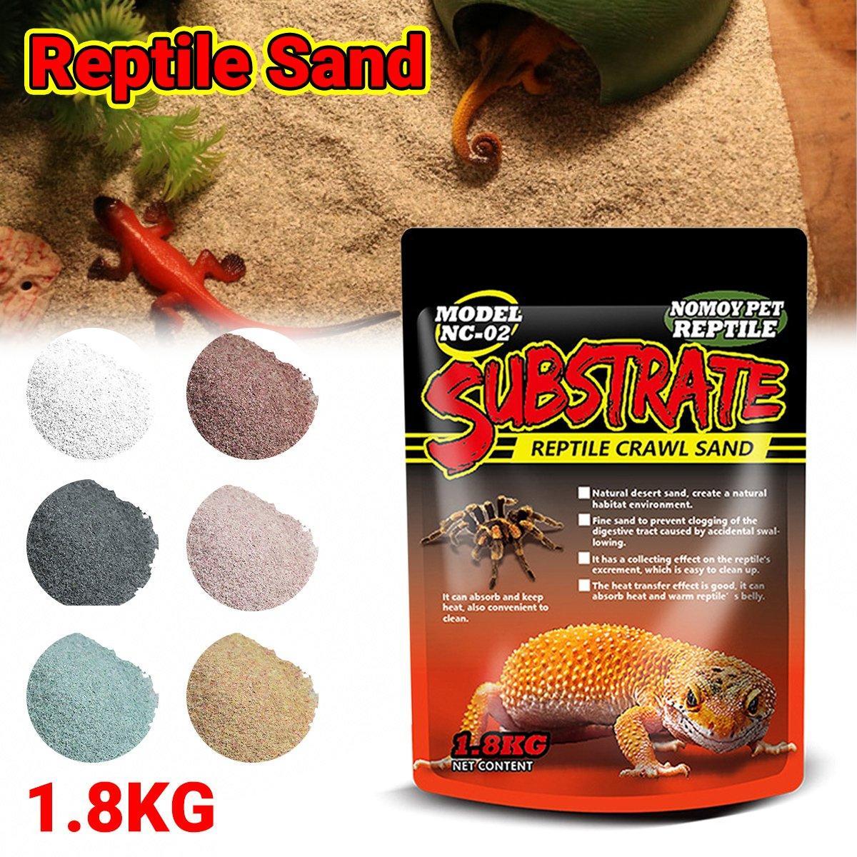 Reptile & Amphibian Habitats: Pet Sand for Tortoises Snakes Lizards Spiders Multi-colour Reptile Habitat Decor - Grey Blue