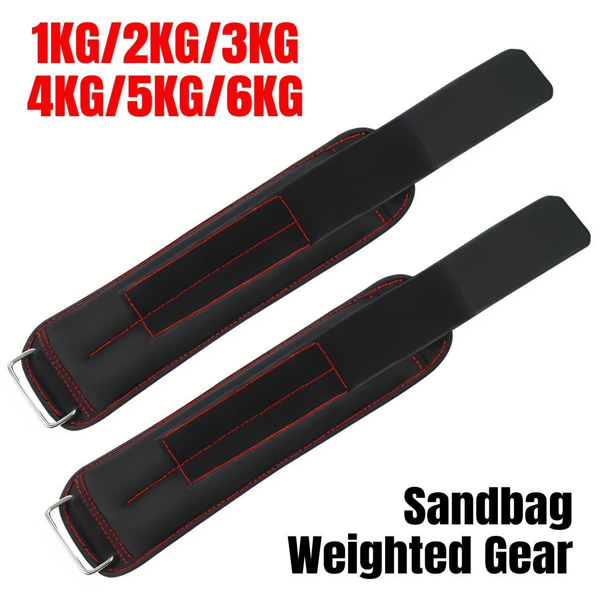 Adjustable Sandbag Gaiter Weight Training Gear for Running and Sports Fitness - Pair of Sandbags (2 x 2.5kg)