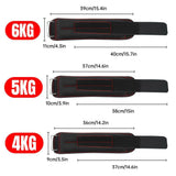 Adjustable Sandbag Gaiter Weight Training Gear for Running and Sports Fitness - Pair of Sandbags (2 x 2.5kg)