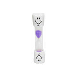 3-Minute Hourglass Sand Timer Smiley Face Clock for Brushing or Kitchen Use - Purple
