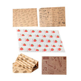 100pcs Sandwich Wrappers Oil Blotting Coated Paper Air Fryer Baking Parchment - Newspaper + Lemon Bear (Mixed)