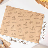 100pcs Sandwich Wrappers Oil Blotting Coated Paper Air Fryer Baking Parchment - Newspaper + Lemon Bear (Mixed)