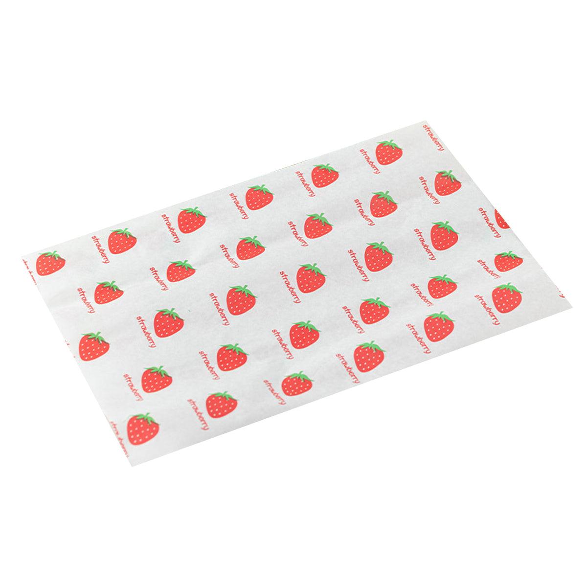 Disposable Plates: 100pcs Sandwich Wrappers Oil Blotting Coated Paper Air Fryer Baking Parchment - Pink Strawberry