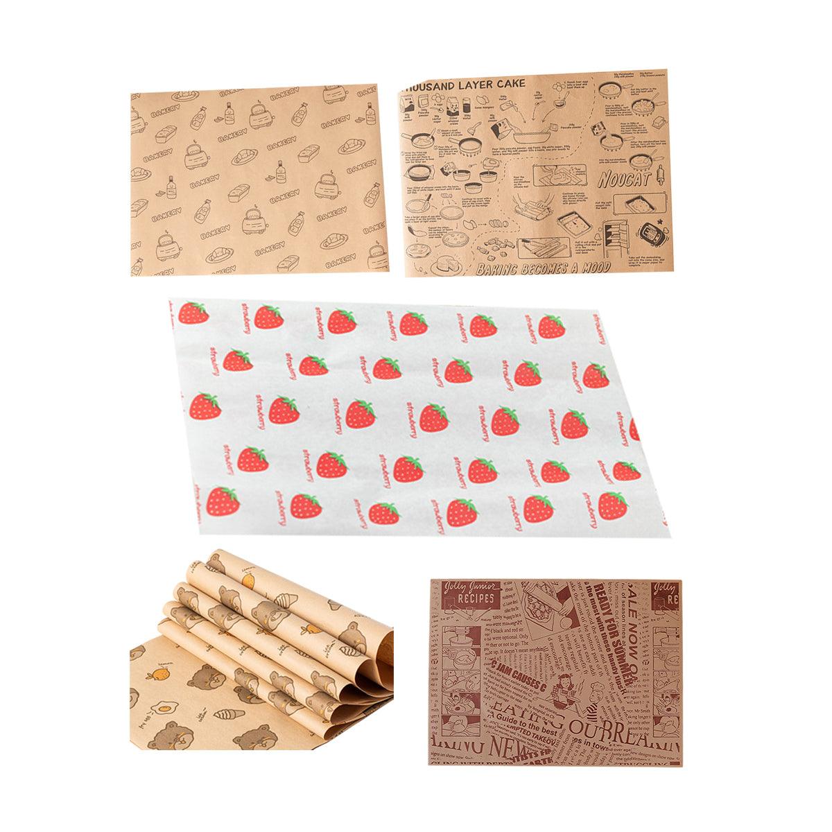 Disposable Plates: 100pcs Sandwich Wrappers Oil Blotting Coated Paper Air Fryer Baking Parchment - Delicious Recipes