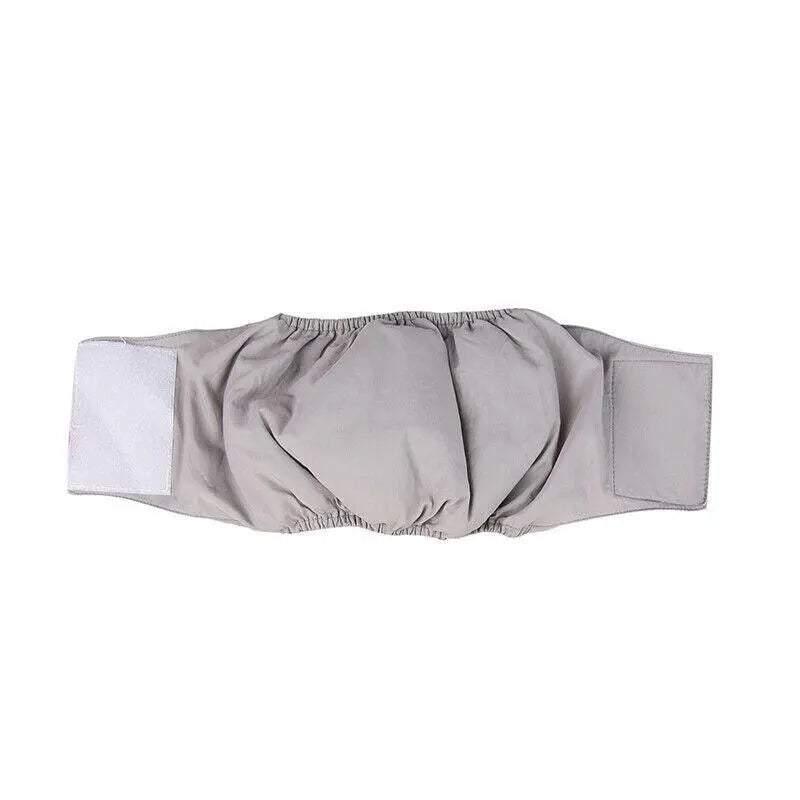 Dog Apparel: S Male Dog Puppy Nappy Diaper Belly Wrap Band Sanitary Pants Underpants - Grey