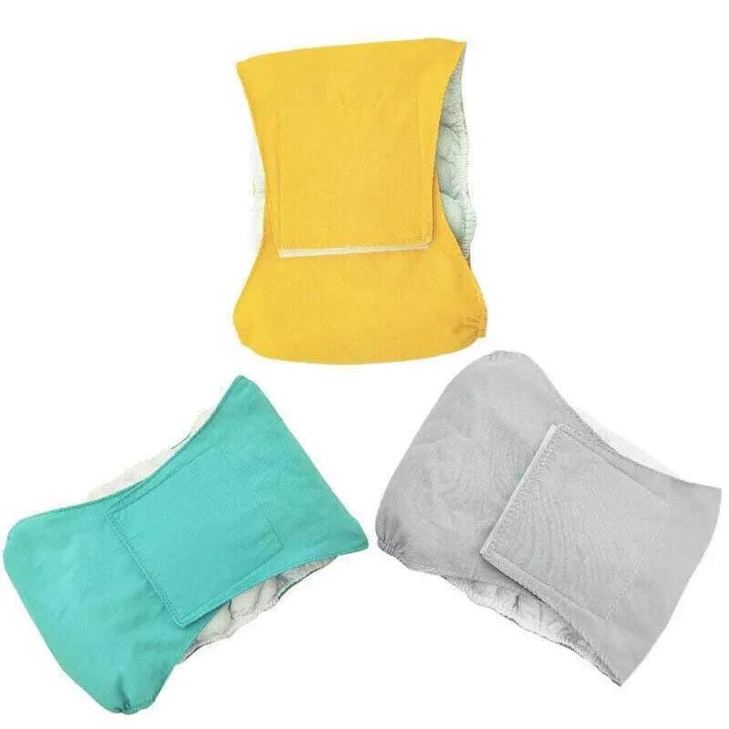 Dog Apparel: S Male Dog Puppy Nappy Diaper Belly Wrap Band Sanitary Pants Underpants - Yellow