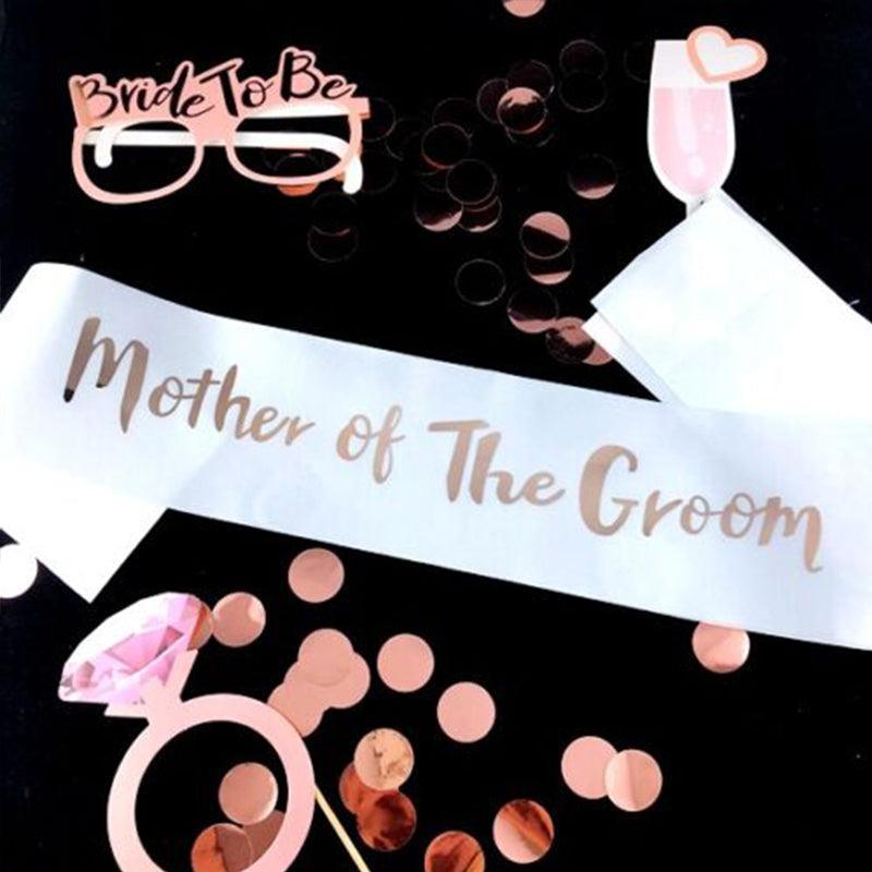 Other Wedding Decorations: Bridal Party Sash Rose Gold Bride Bridesmaid Maid Honour Mother Hens Night Wear - Mother Of The Bride