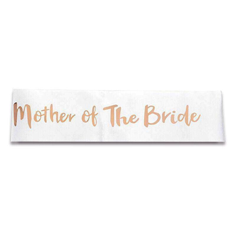 Other Wedding Decorations: Bridal Party Sash Rose Gold Bride Bridesmaid Maid Honour Mother Hens Night Wear - Mother Of The Bride
