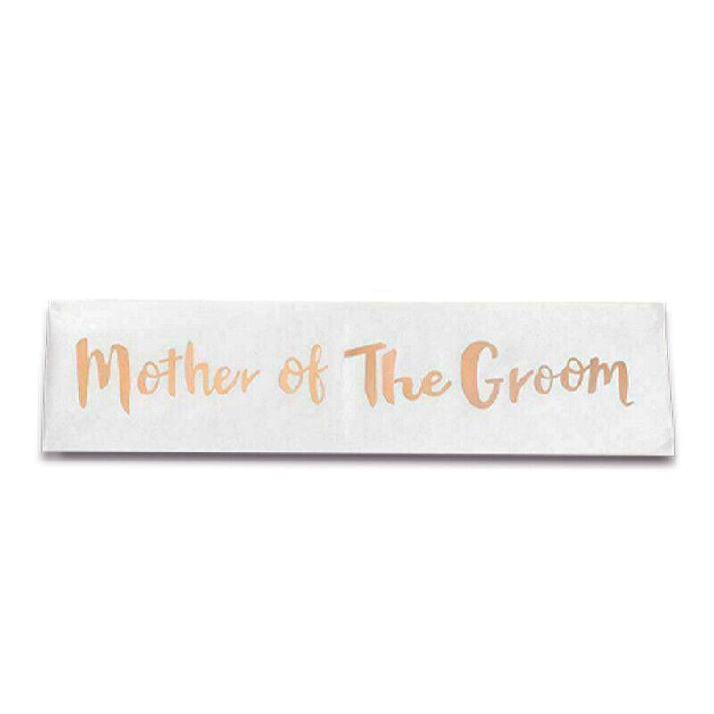 Other Wedding Decorations: Bridal Party Sash Rose Gold Bride Bridesmaid Maid Honour Mother Hens Night Wear - Mother Of The Bride