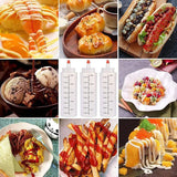 Kitchen Utensils: Squeeze Condiment Dispenser Bottles 250ml 500ml Sauce Craft Use Set of 6 - 250ML