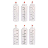 Kitchen Utensils: Squeeze Condiment Dispenser Bottles 250ml 500ml Sauce Craft Use Set of 6 - 250ML