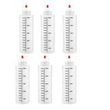 Kitchen Utensils: Squeeze Condiment Dispenser Bottles 250ml 500ml Sauce Craft Use Set of 6 - 250ML