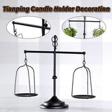 Candle Accessories: Black iron balance Scale candlestick decorative candle wedding Home Decor Gifts