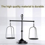 Candle Accessories: Black iron balance Scale candlestick decorative candle wedding Home Decor Gifts