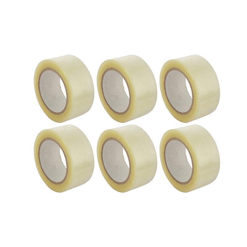 Postage Satchels & Boxes: Clear Packing Tape 48mm x 100m for Carton Sealing 6 to 48 Rolls - 6 Rolls