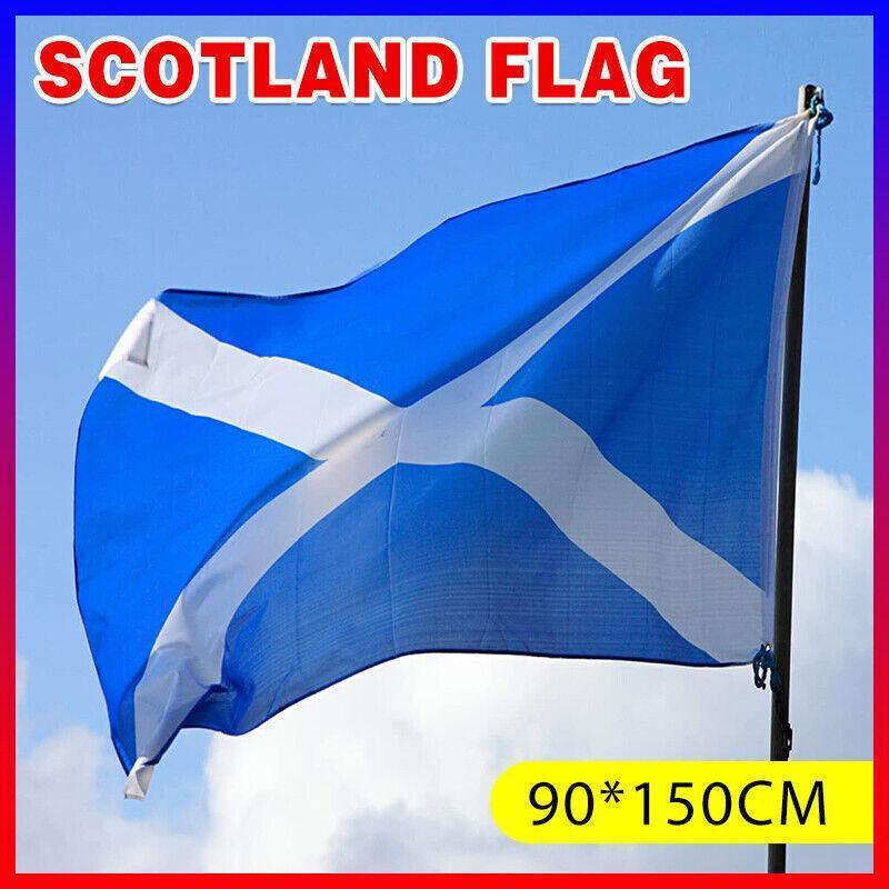 Outdoor Decorations & Lights: Large Scotland Scottish Flag Saltire Heavy Duty Outdoor 90 X 150 CM - 3ft x 5ft