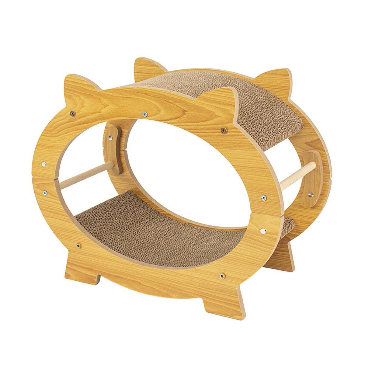 Cat Scratchers: Durable Cat Scratcher Lounge Corrugated Scratching Wood Board - Square