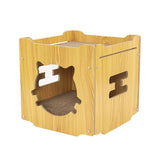 Cat Scratchers: Durable Cat Scratcher Lounge Corrugated Scratching Wood Board - Oval