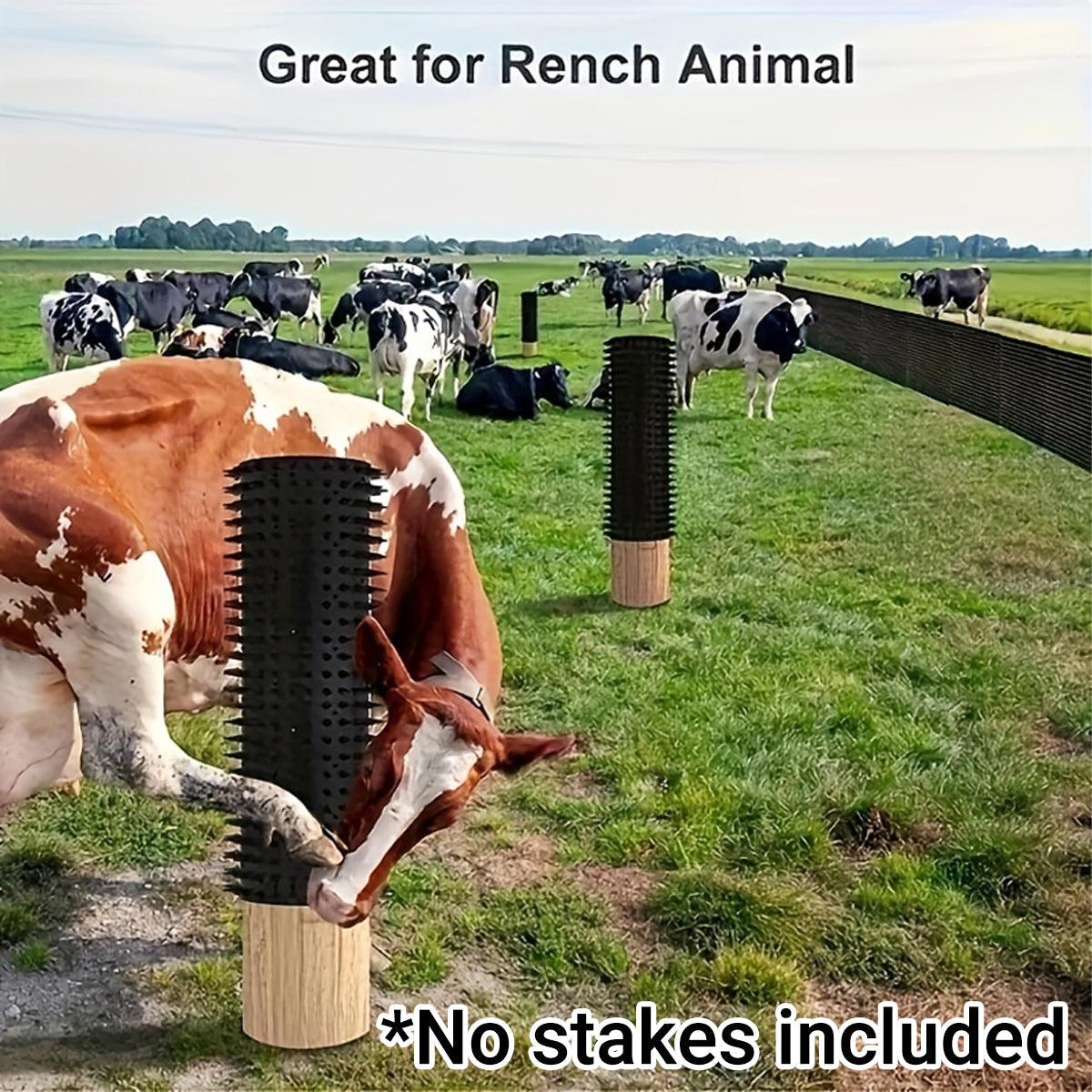 Cattle Body Brush Scratching Pad Assistant Tool for Farm Pasture Cow and Sheep