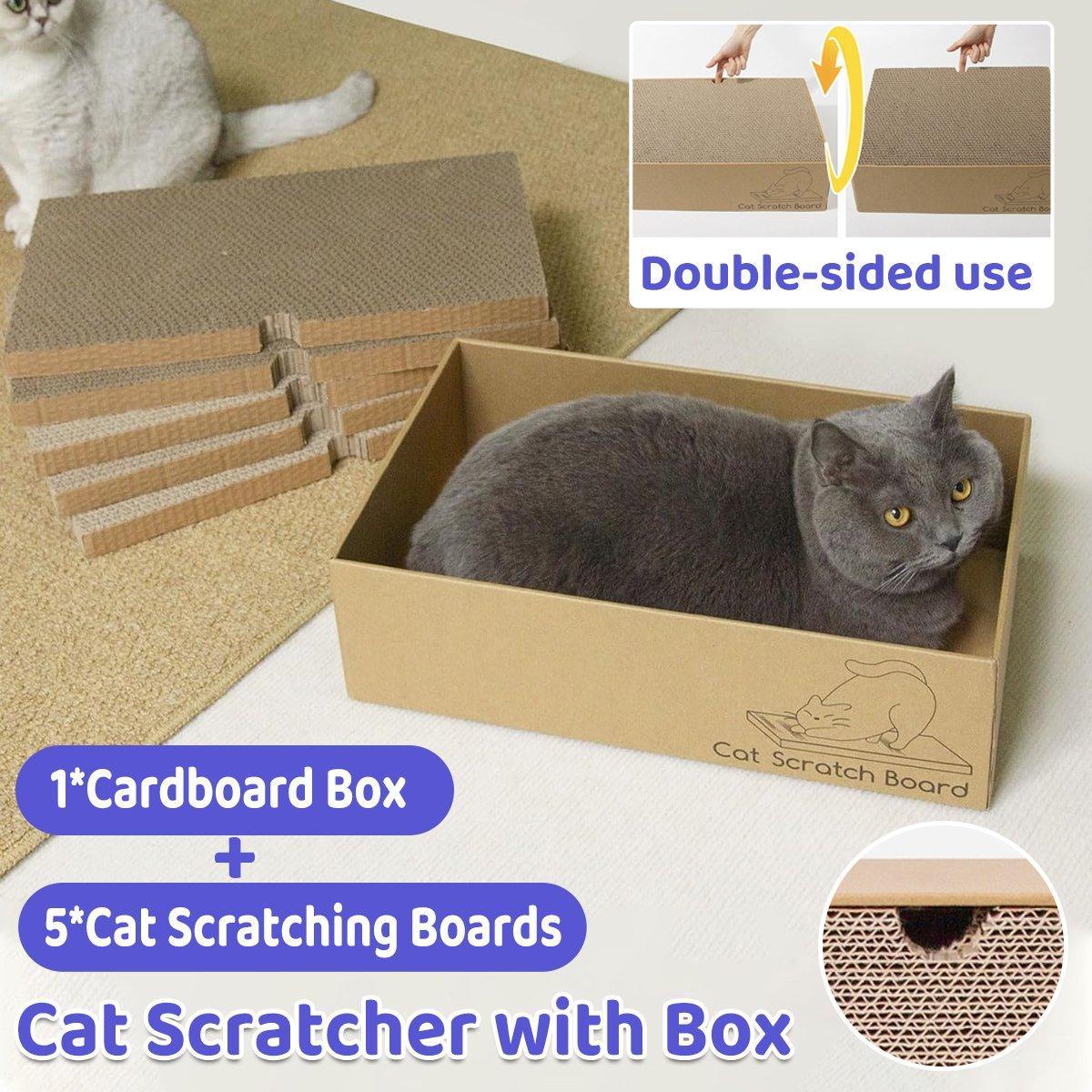 Cat Scratchers: Eco-Friendly Corrugated Cardboard Cat Scratcher Cartoon Design and Play Hole