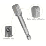 8pcs Hex Shank Socket Adapter Set 1/4 3/8 1/2 Inch Impact Driver Drill Bits