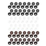 100/200X Plastic Screw Cover Caps Holes Cams Furniture Kitchen Button Nuts Bolts - Black